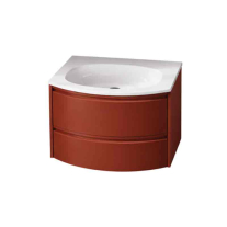 Set mobilier baie suspendat Kolpasan, Joy 60 cm, cu lavoar Cast Marble, ceramic red